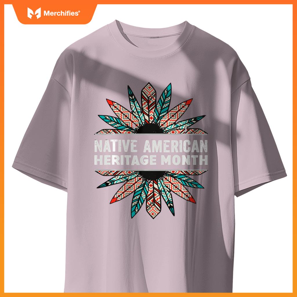 Native American Heritage Month Sunflower Indigenous Women T-Shirt