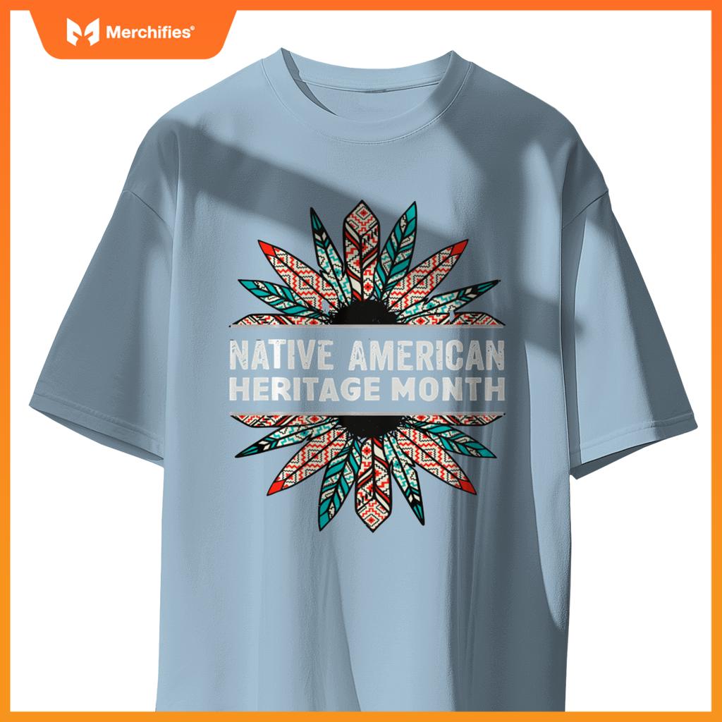 Native American Heritage Month Sunflower Indigenous Women T-Shirt