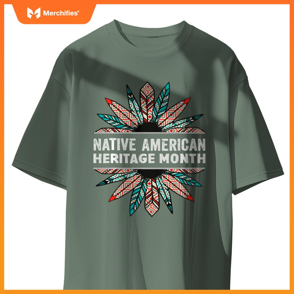 Native American Heritage Month Sunflower Indigenous Women T-Shirt