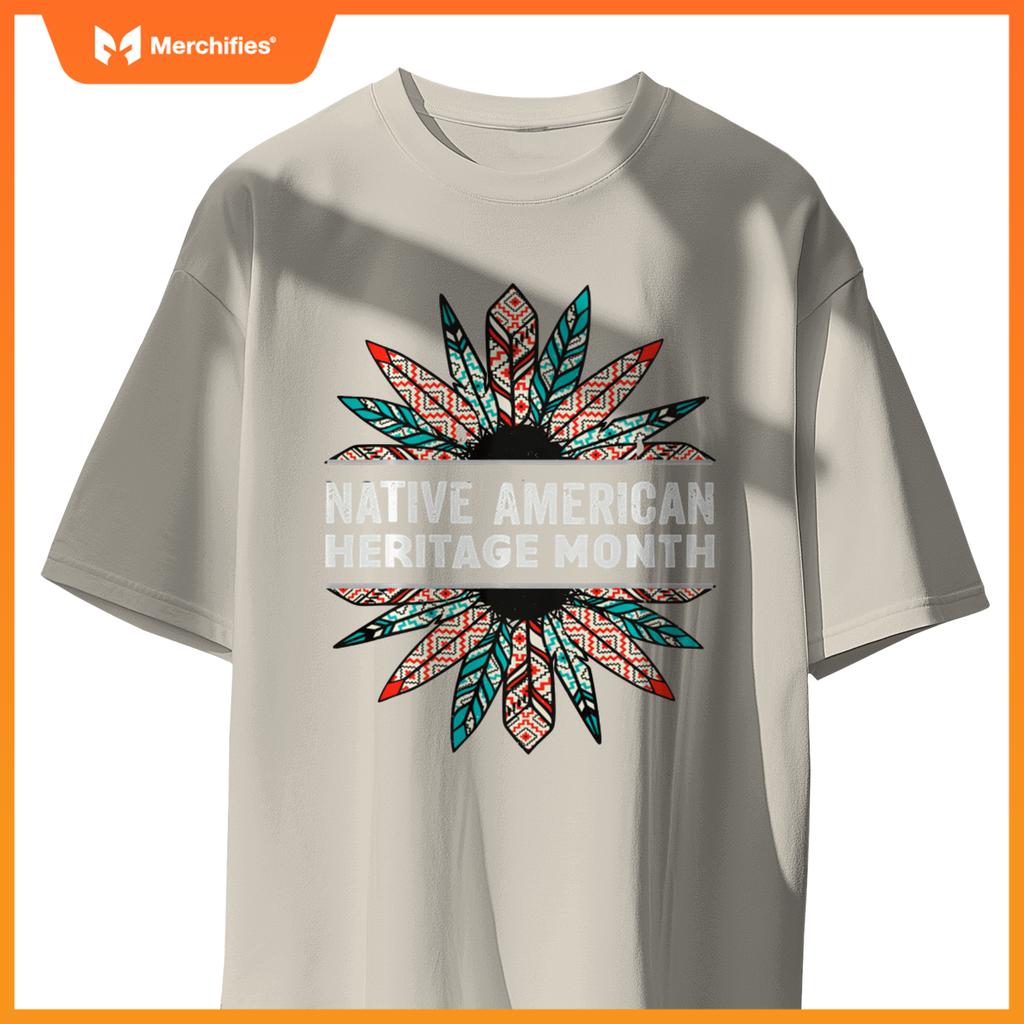 Native American Heritage Month Sunflower Indigenous Women T-Shirt