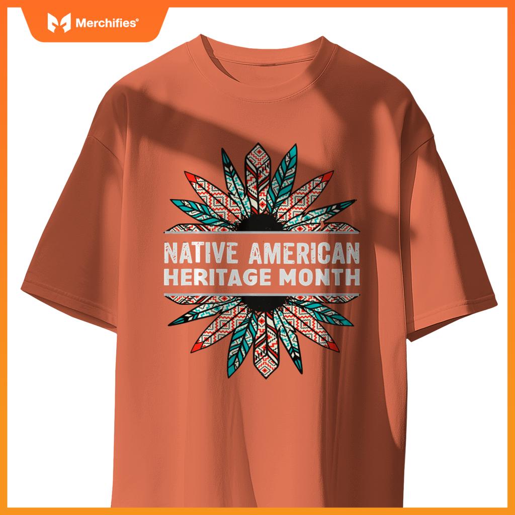 Native American Heritage Month Sunflower Indigenous Women T-Shirt