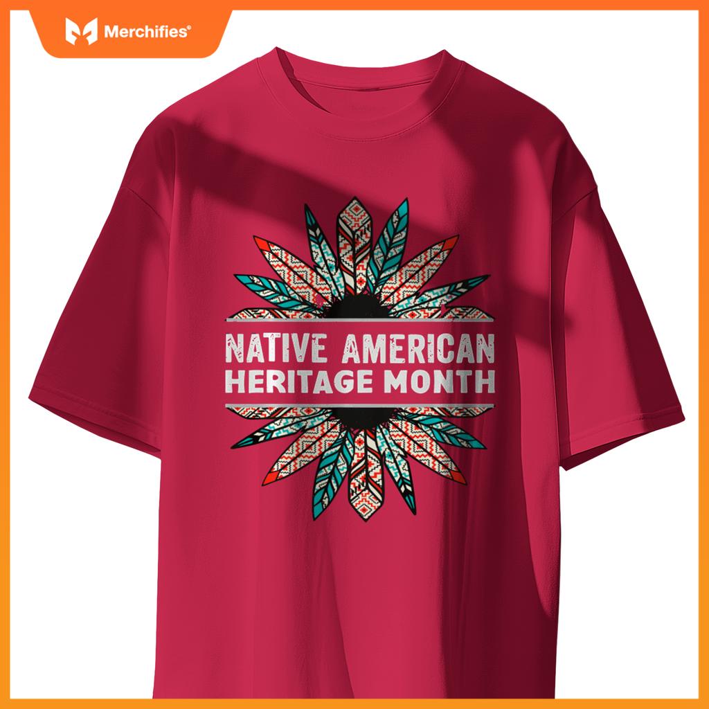 Native American Heritage Month Sunflower Indigenous Women T-Shirt