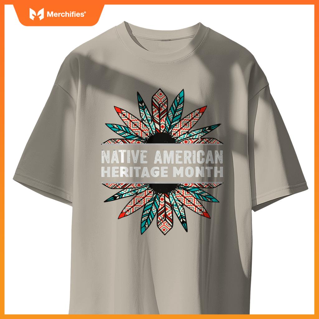 Native American Heritage Month Sunflower Indigenous Women T-Shirt