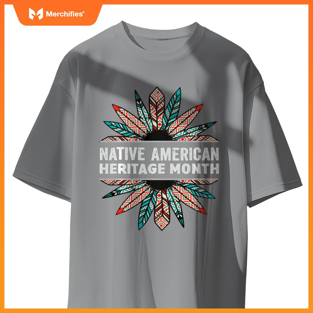 Native American Heritage Month Sunflower Indigenous Women T-Shirt