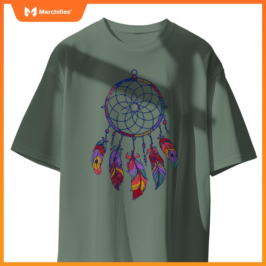 Native American Indian Colorful Dreamcatcher Fears T-Shirt