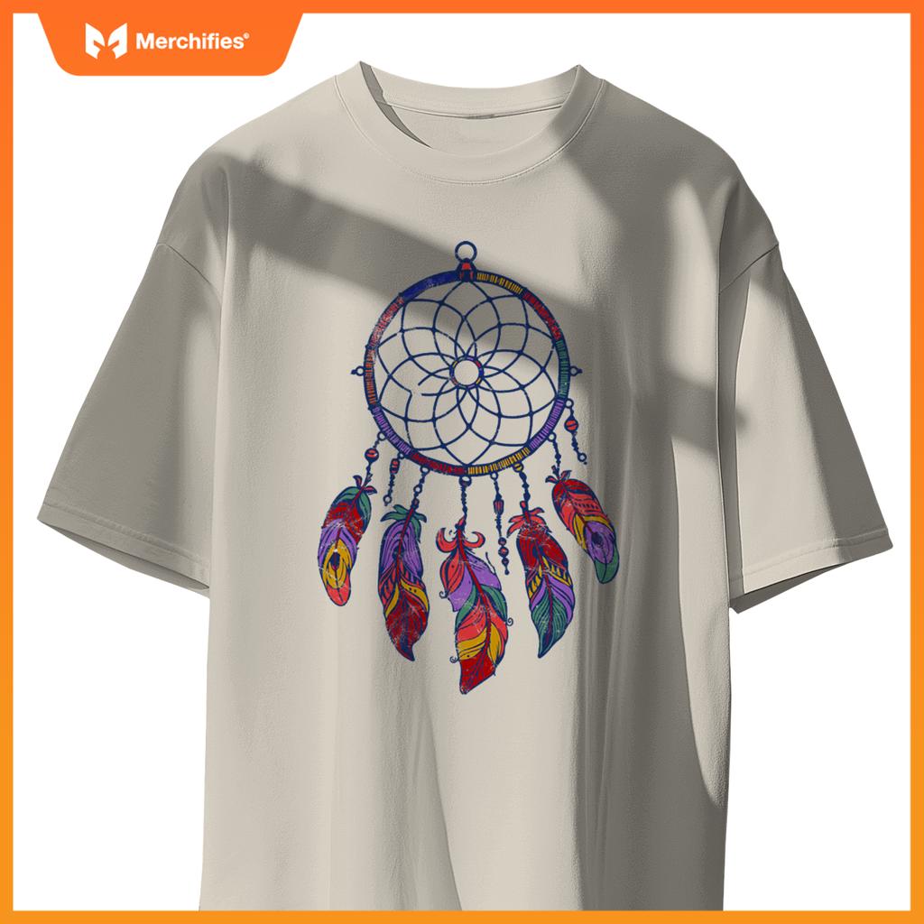Native American Indian Colorful Dreamcatcher Fears T-Shirt
