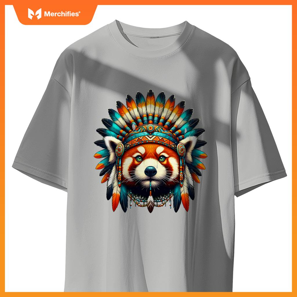 Native Indian Red Panda Native American Indian Fears T-Shirt