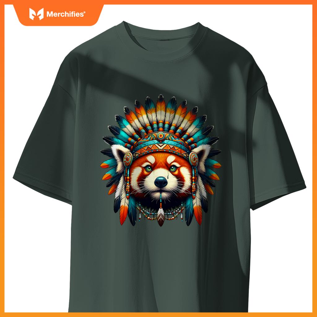 Native Indian Red Panda Native American Indian Fears T-Shirt