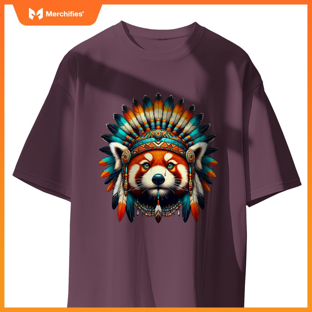 Native Indian Red Panda Native American Indian Fears T-Shirt