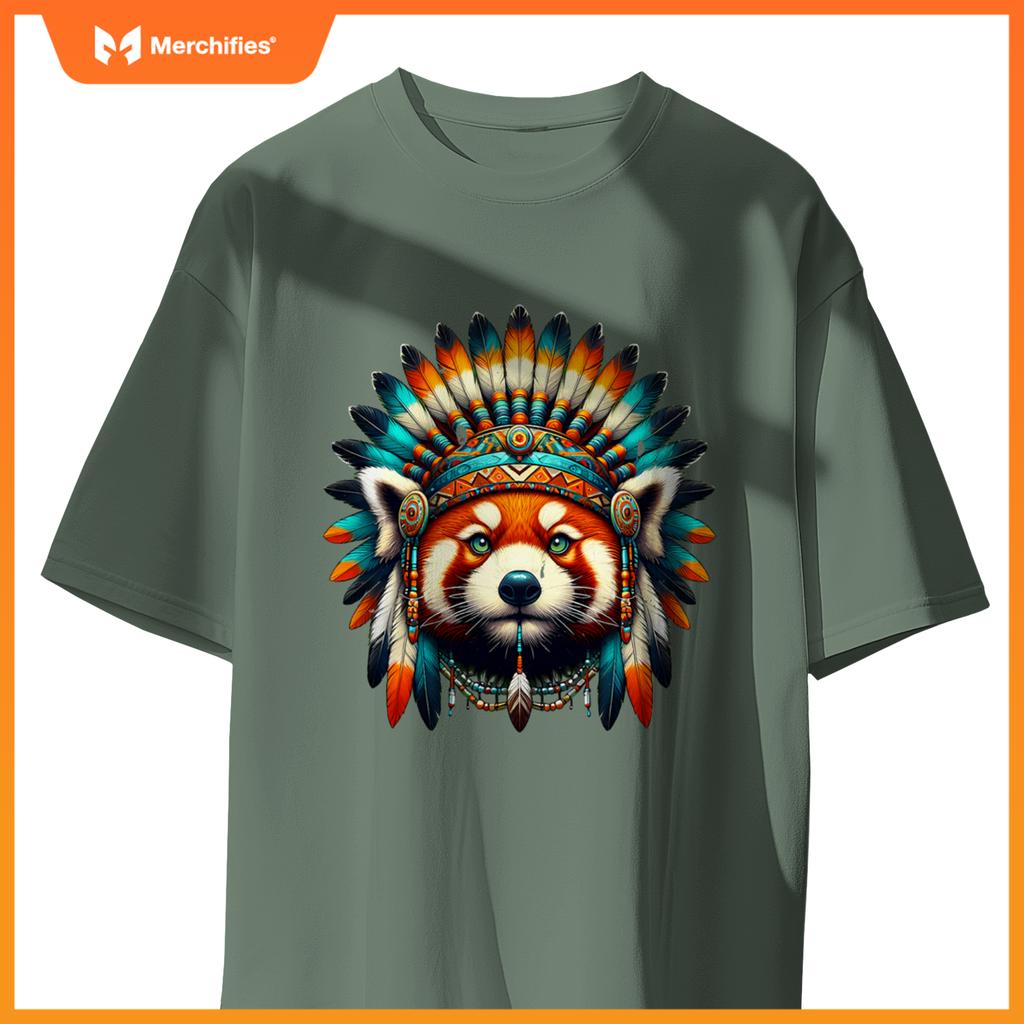 Native Indian Red Panda Native American Indian Fears T-Shirt