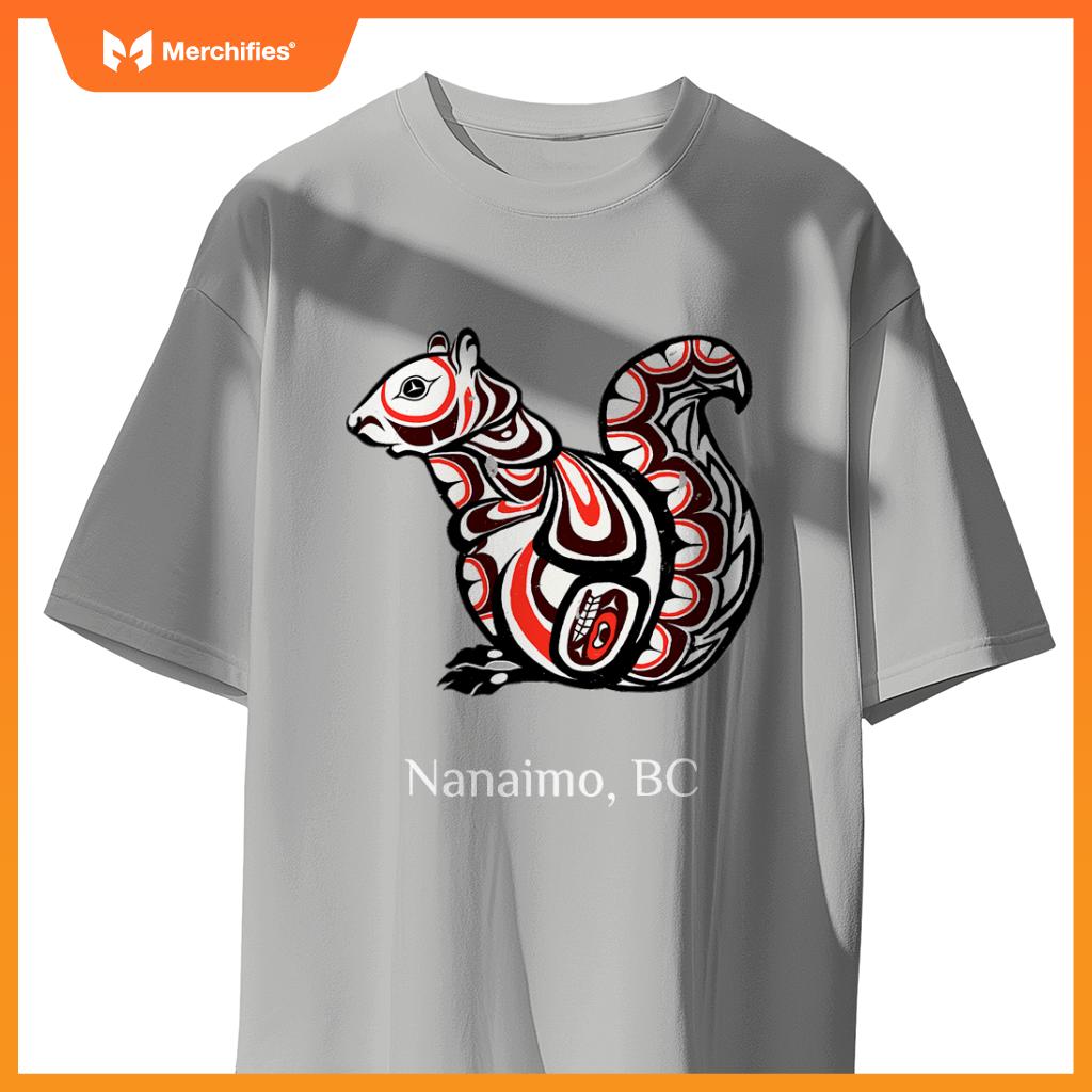 Native Tribal Squirrel Pnw Nanaimo British Columbia Canada T-Shirt