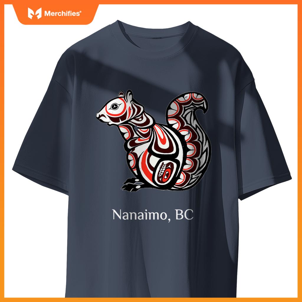 Native Tribal Squirrel Pnw Nanaimo British Columbia Canada T-Shirt