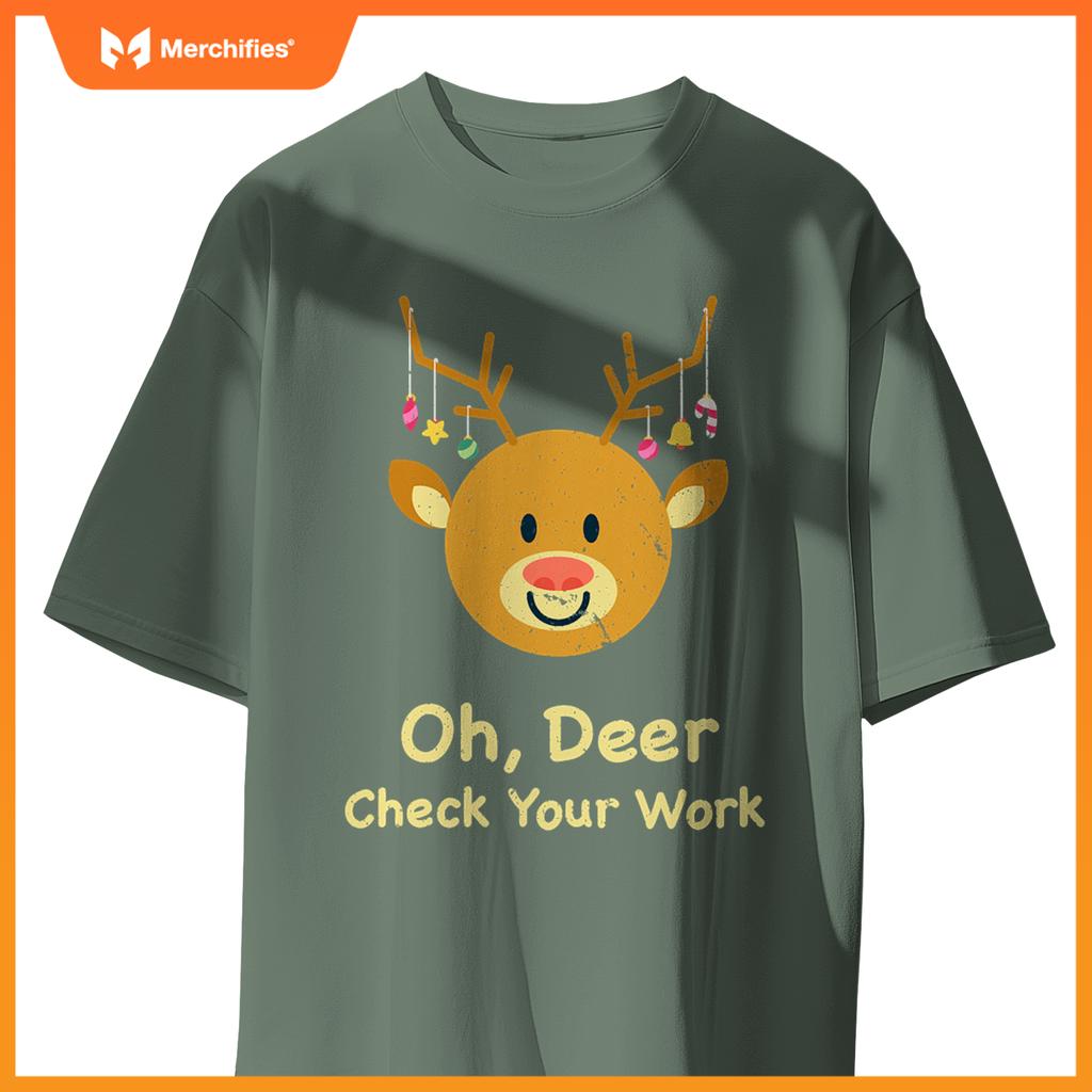 Oh deer check your work  christmas teacher teach school