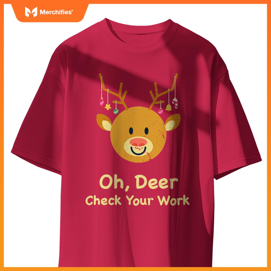 Oh deer check your work  christmas teacher teach school