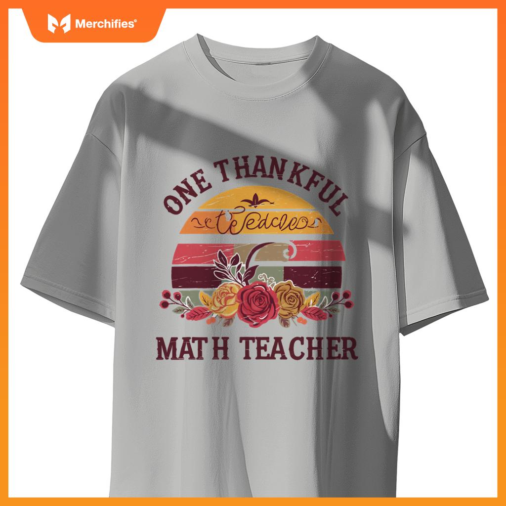 One thankful math teacher  thanksgiving math teacher