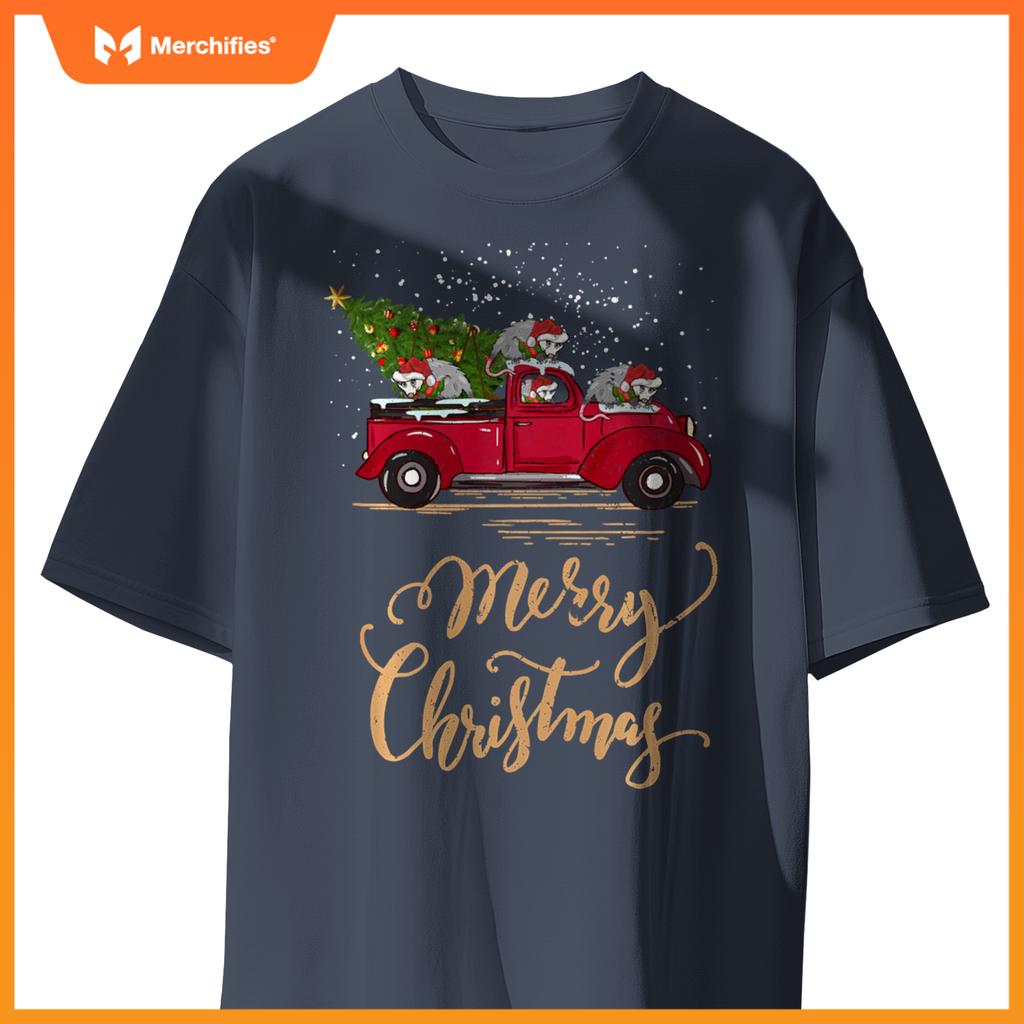 Opossum Drive Christmas Tree Truck Opossum Christmas Sweat T-Shirt