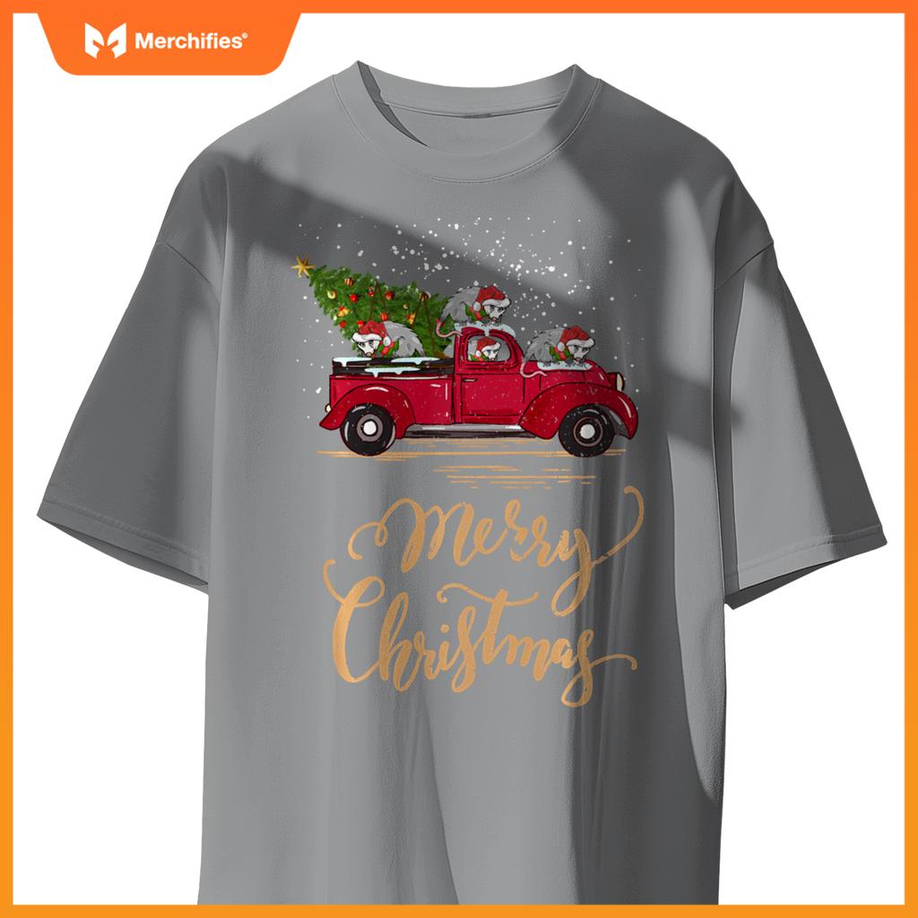 Opossum Drive Christmas Tree Truck Opossum Christmas Sweat T-Shirt