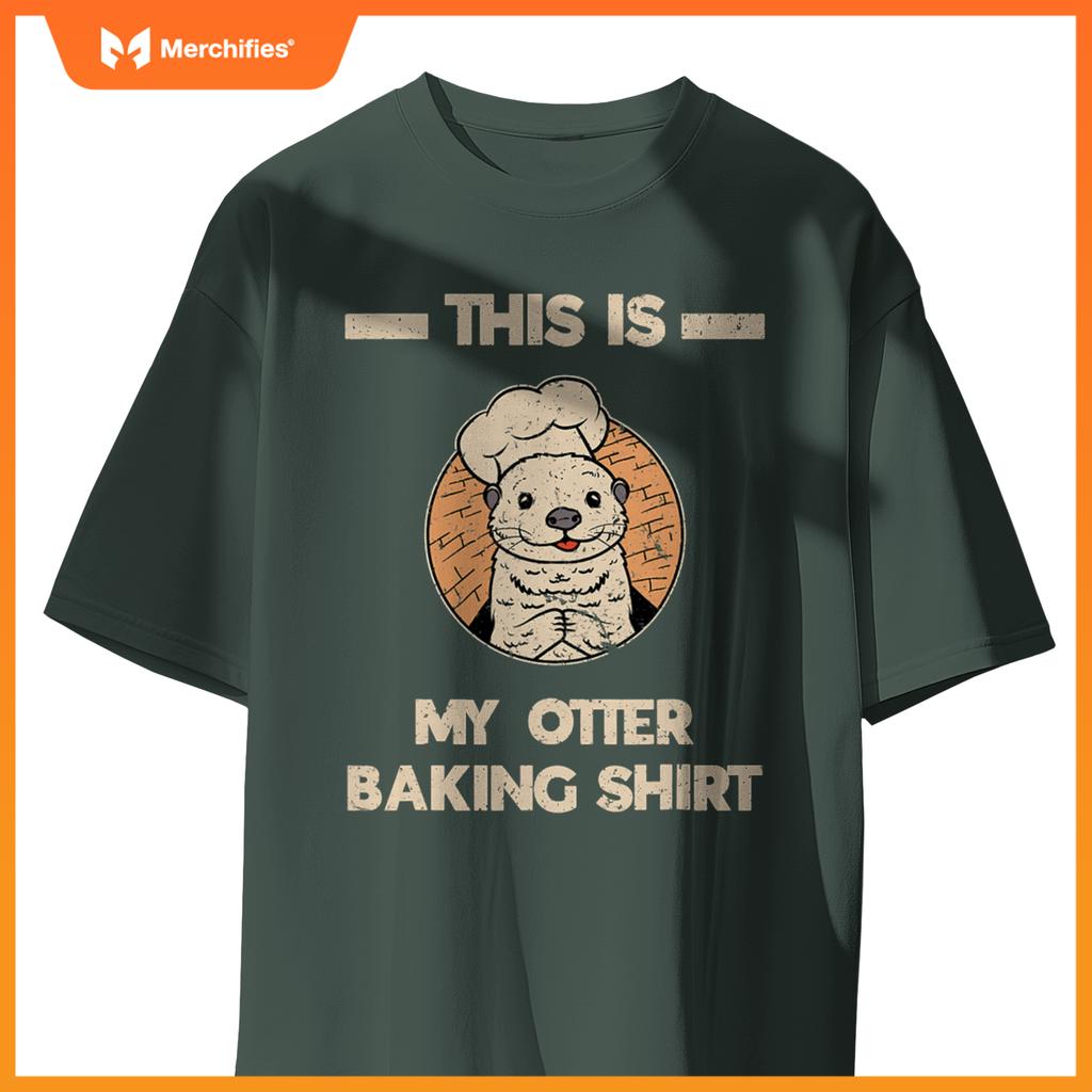 Otter Bakers Aquatic Sea Animals Otter Baking Pastry Chef T-Shirt