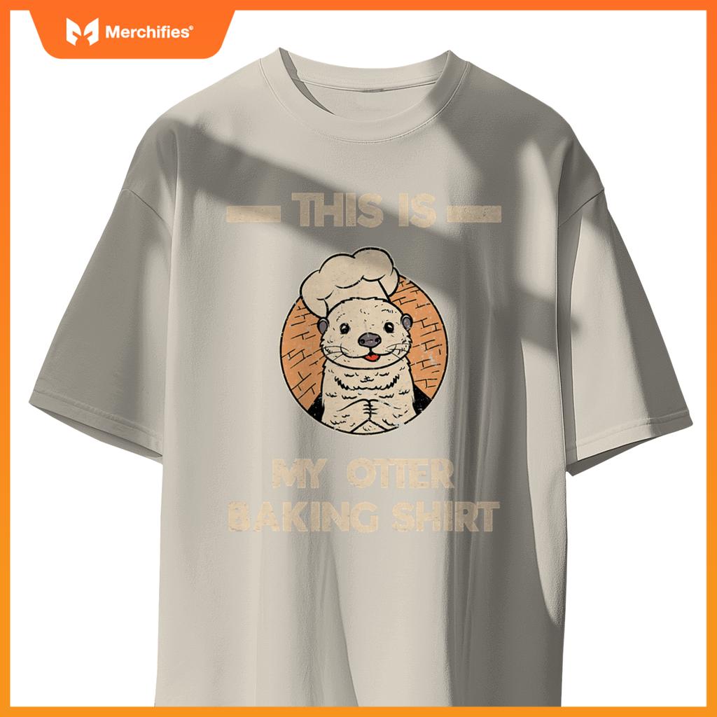 Otter Bakers Aquatic Sea Animals Otter Baking Pastry Chef T-Shirt