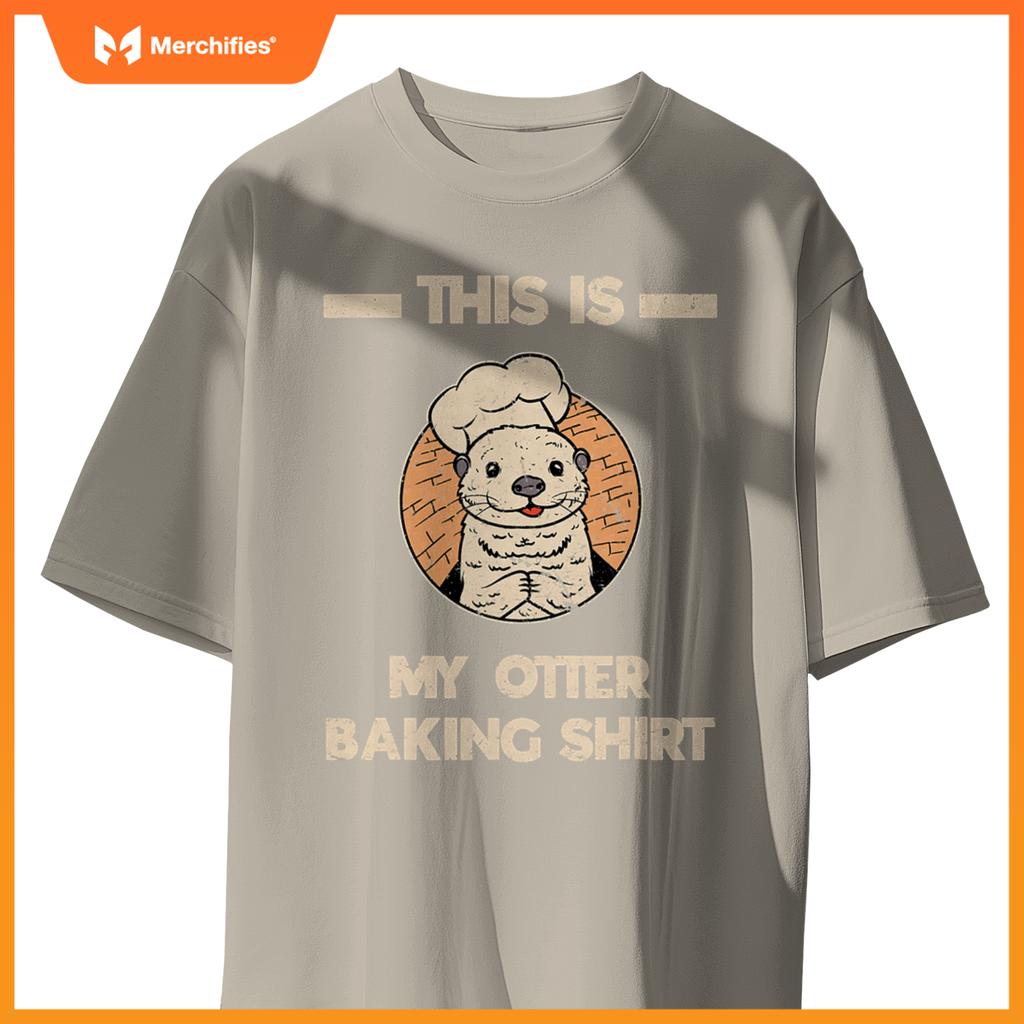 Otter Bakers Aquatic Sea Animals Otter Baking Pastry Chef T-Shirt