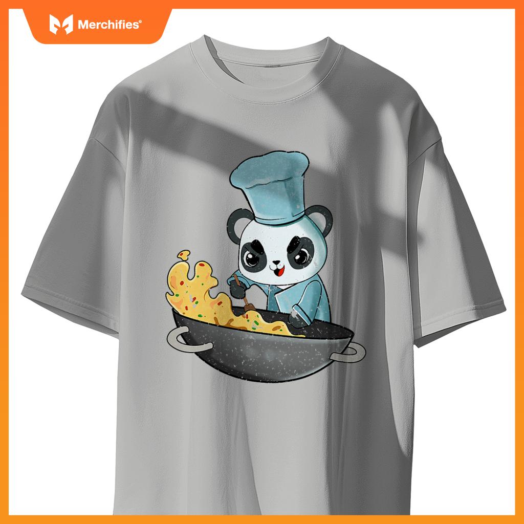 Panda Chef Cooking Kawaii Anime Cook Cute Japanese Graphic T-Shirt