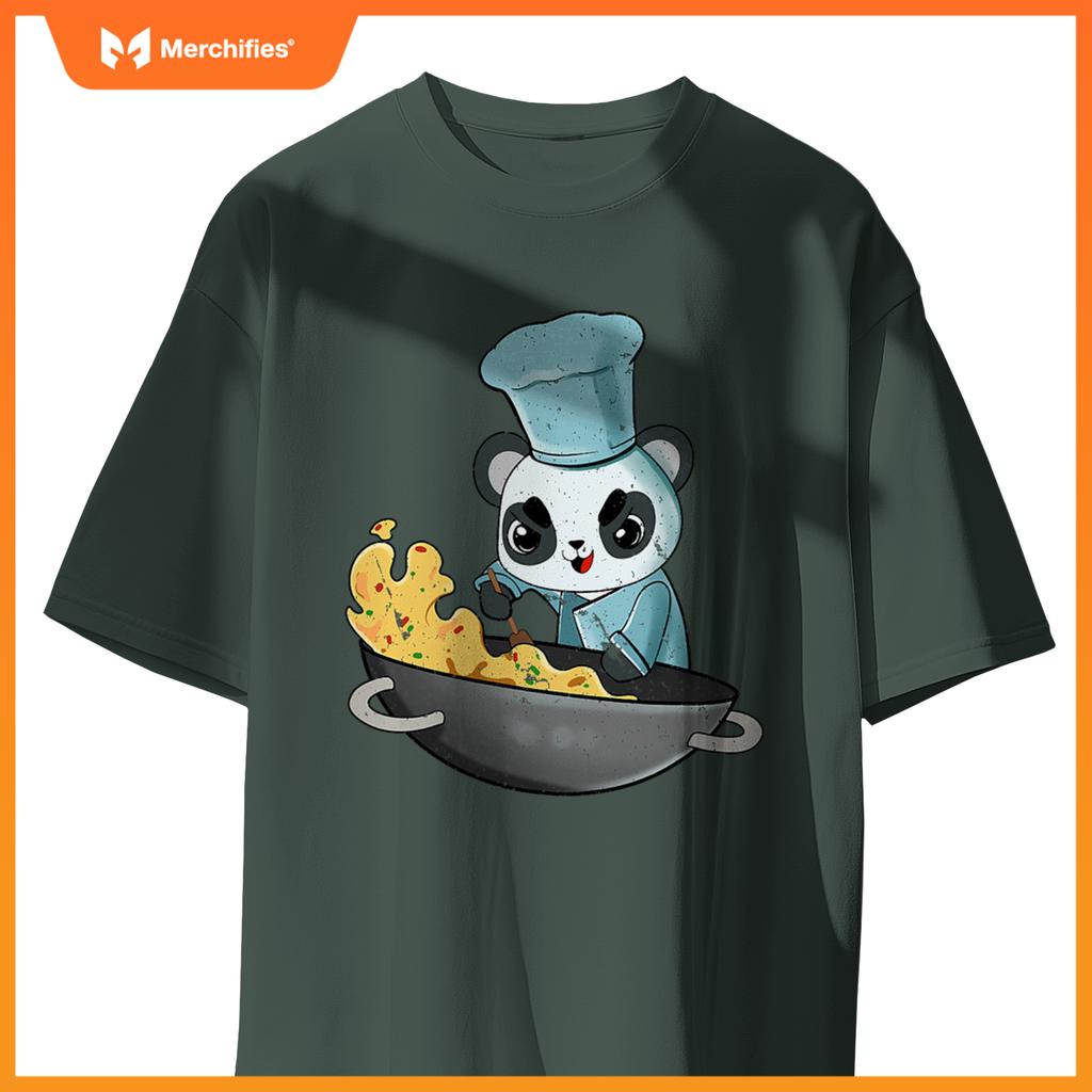 Panda Chef Cooking Kawaii Anime Cook Cute Japanese Graphic T-Shirt
