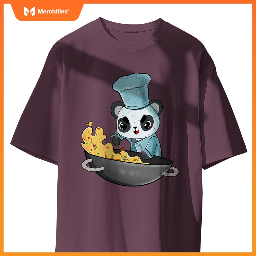 Panda Chef Cooking Kawaii Anime Cook Cute Japanese Graphic T-Shirt
