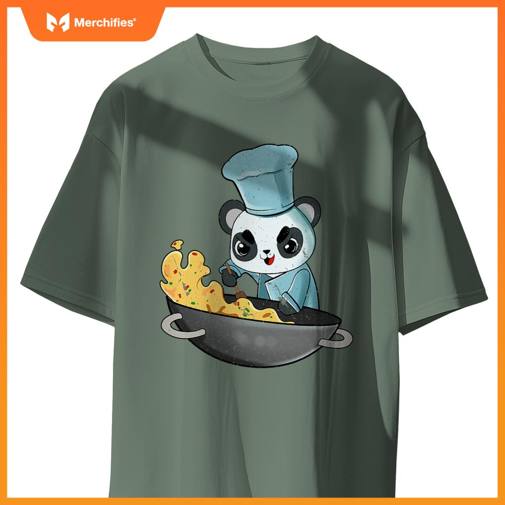Panda Chef Cooking Kawaii Anime Cook Cute Japanese Graphic T-Shirt