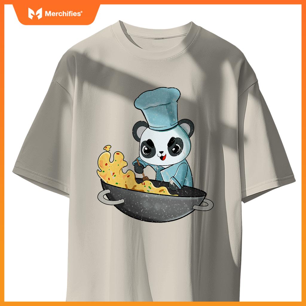 Panda Chef Cooking Kawaii Anime Cook Cute Japanese Graphic T-Shirt