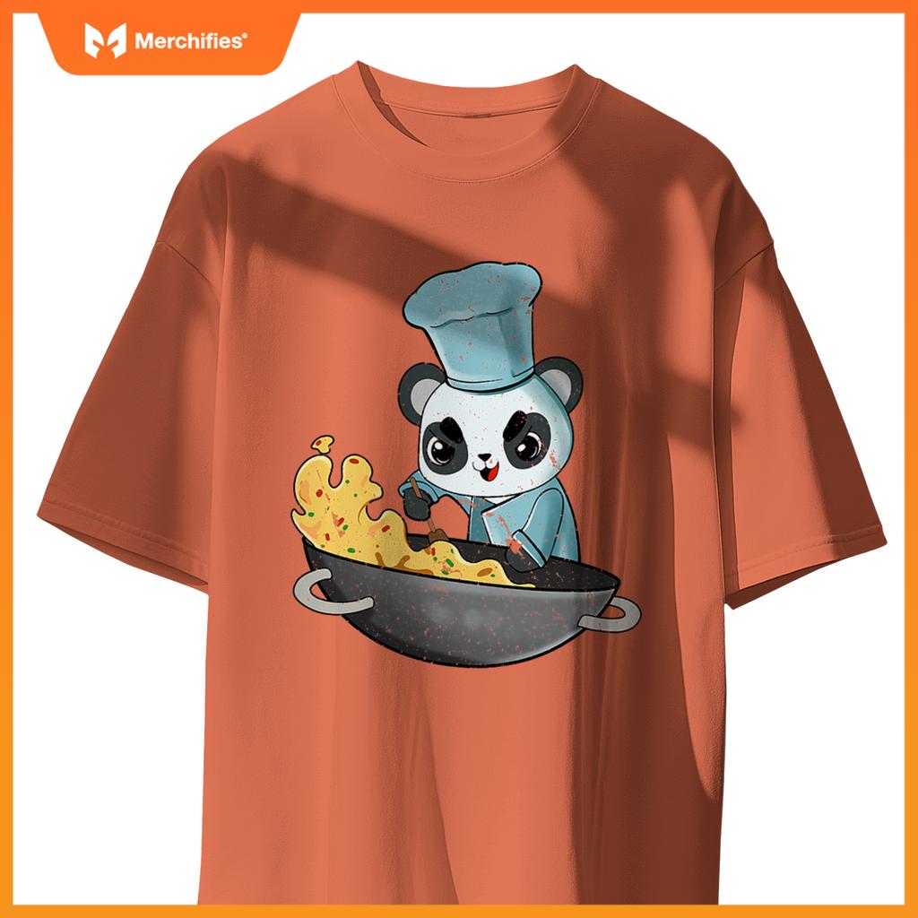 Panda Chef Cooking Kawaii Anime Cook Cute Japanese Graphic T-Shirt