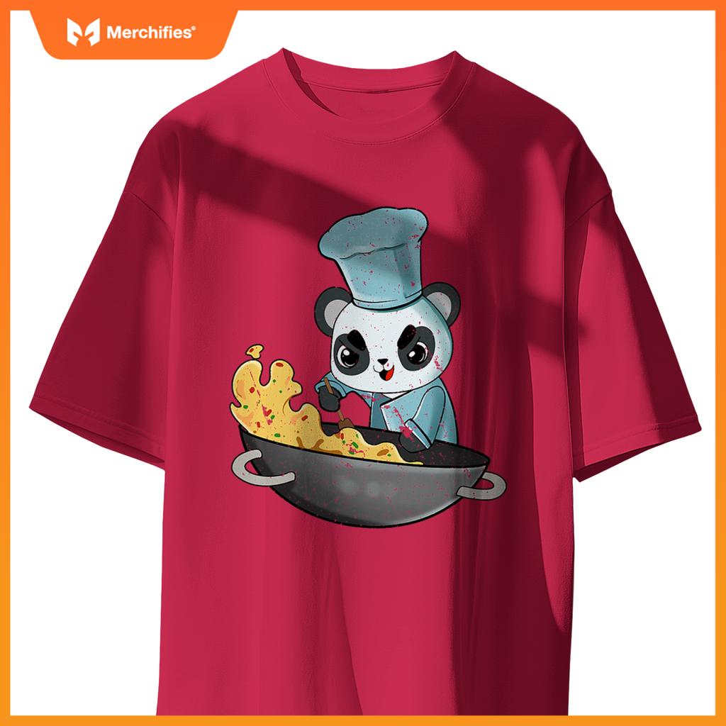 Panda Chef Cooking Kawaii Anime Cook Cute Japanese Graphic T-Shirt