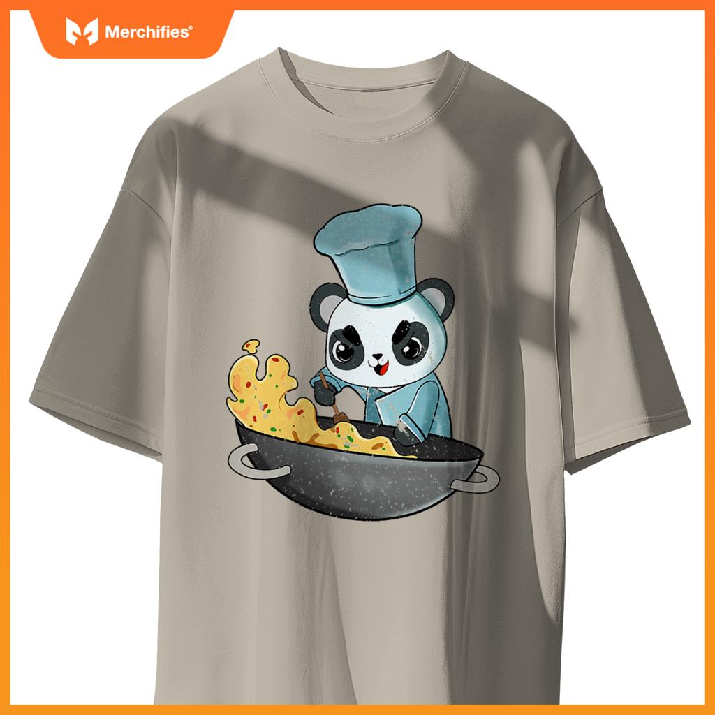 Panda Chef Cooking Kawaii Anime Cook Cute Japanese Graphic T-Shirt