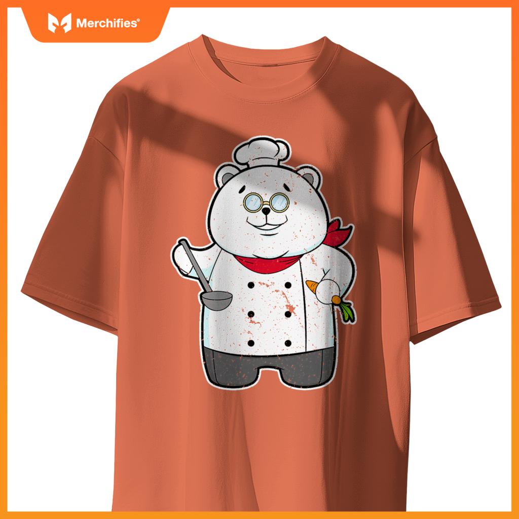 Panda Cook Chef Hat Carrot T-Shirt