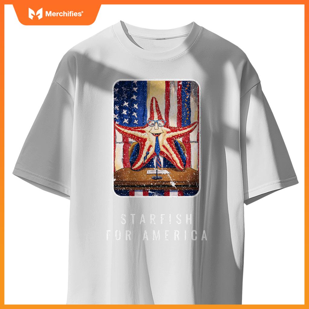 Patriotic political starfish in glasses and suit T-Shirt