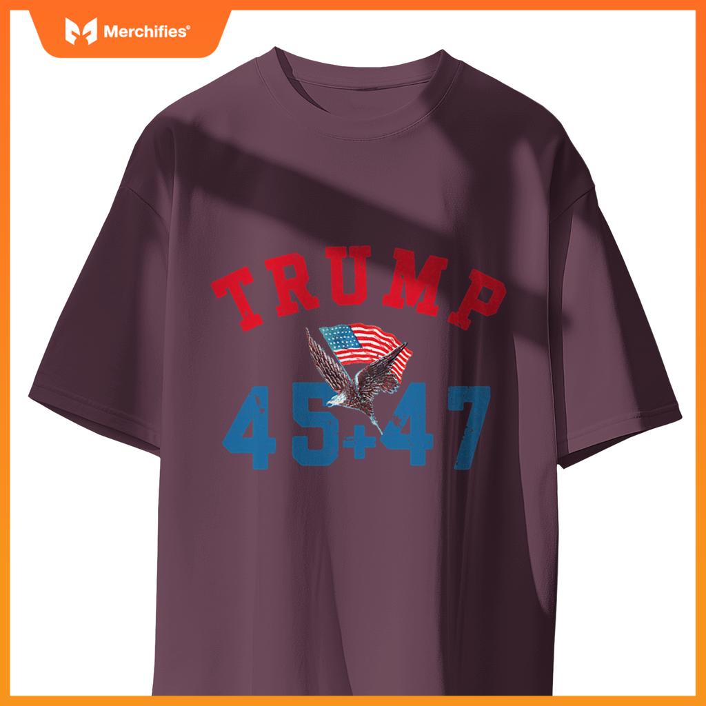 Patriotic trump won 45 and 47 victory winner trump wins T-Shirt