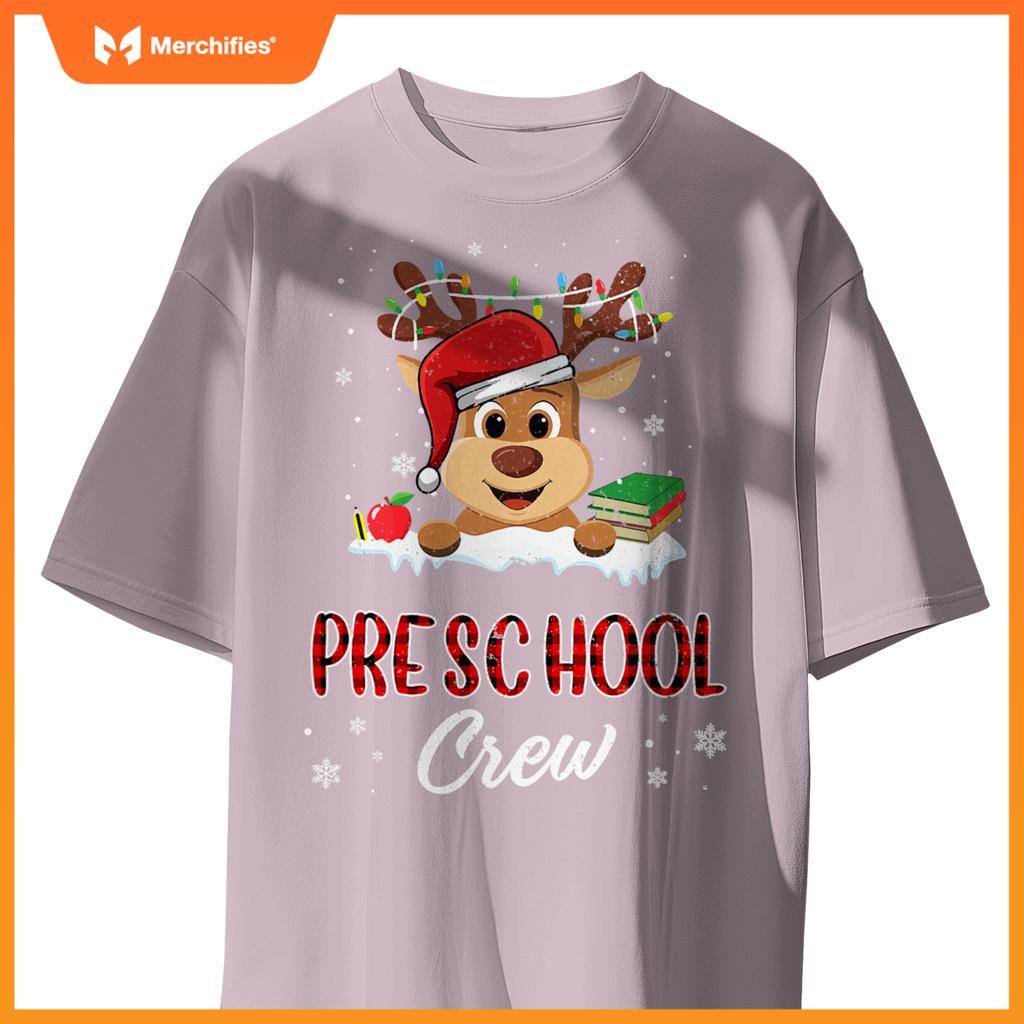 Preschool crew  reindeer teacher student christmas