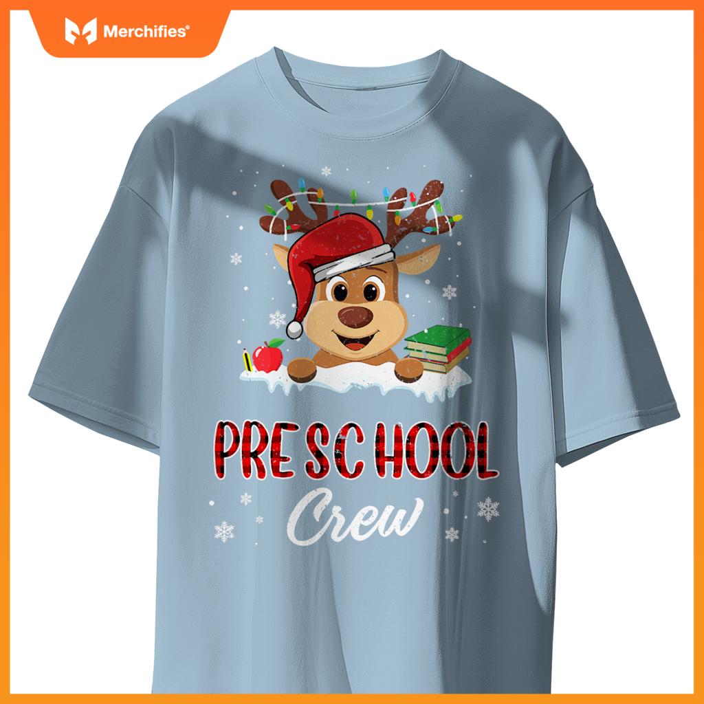 Preschool crew  reindeer teacher student christmas