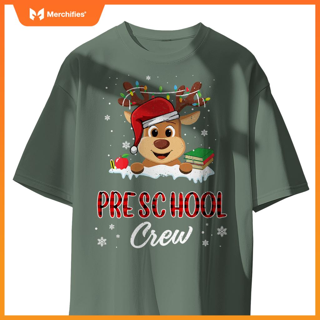 Preschool crew  reindeer teacher student christmas