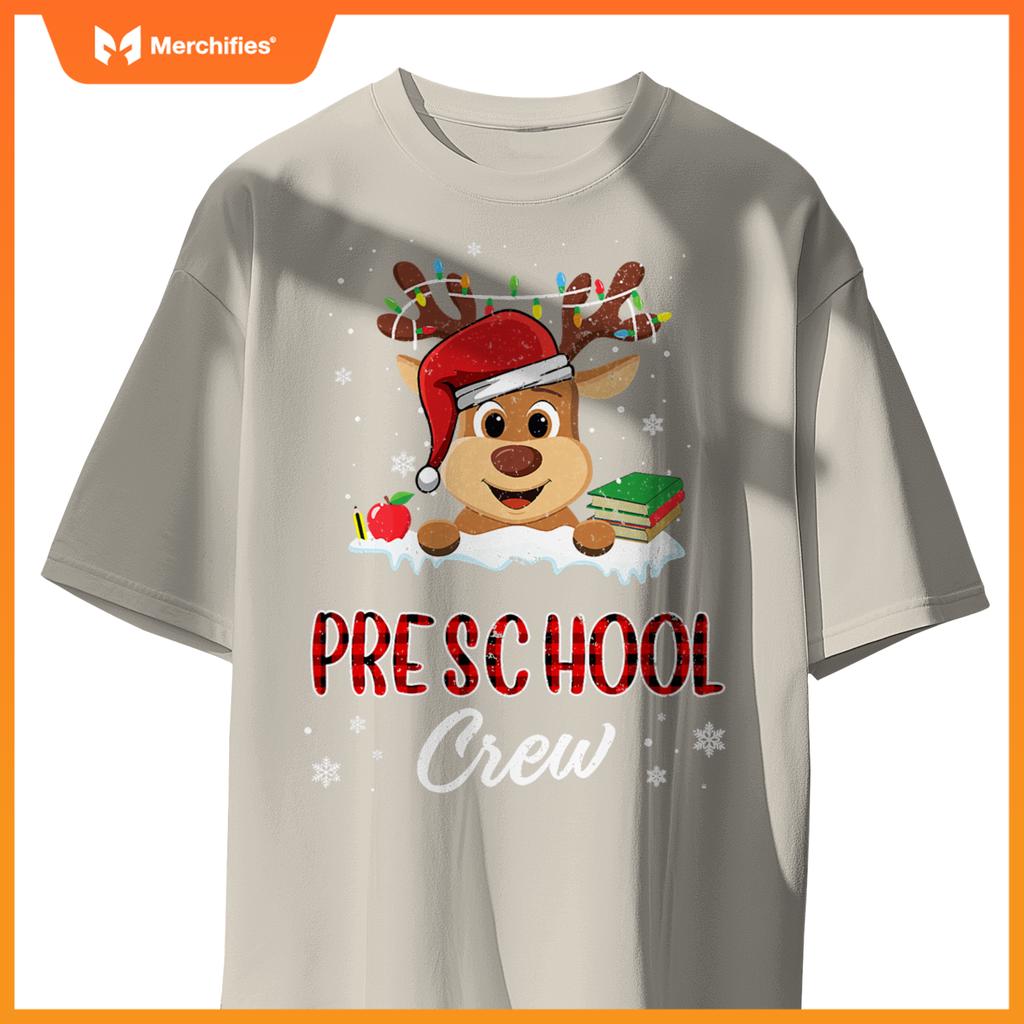 Preschool crew  reindeer teacher student christmas