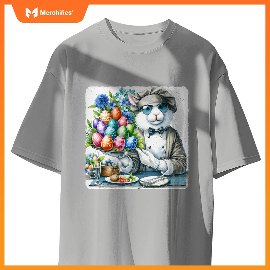Rabbit In Sunglasses As A Gourmet Chef In A Restaurant T-Shirt