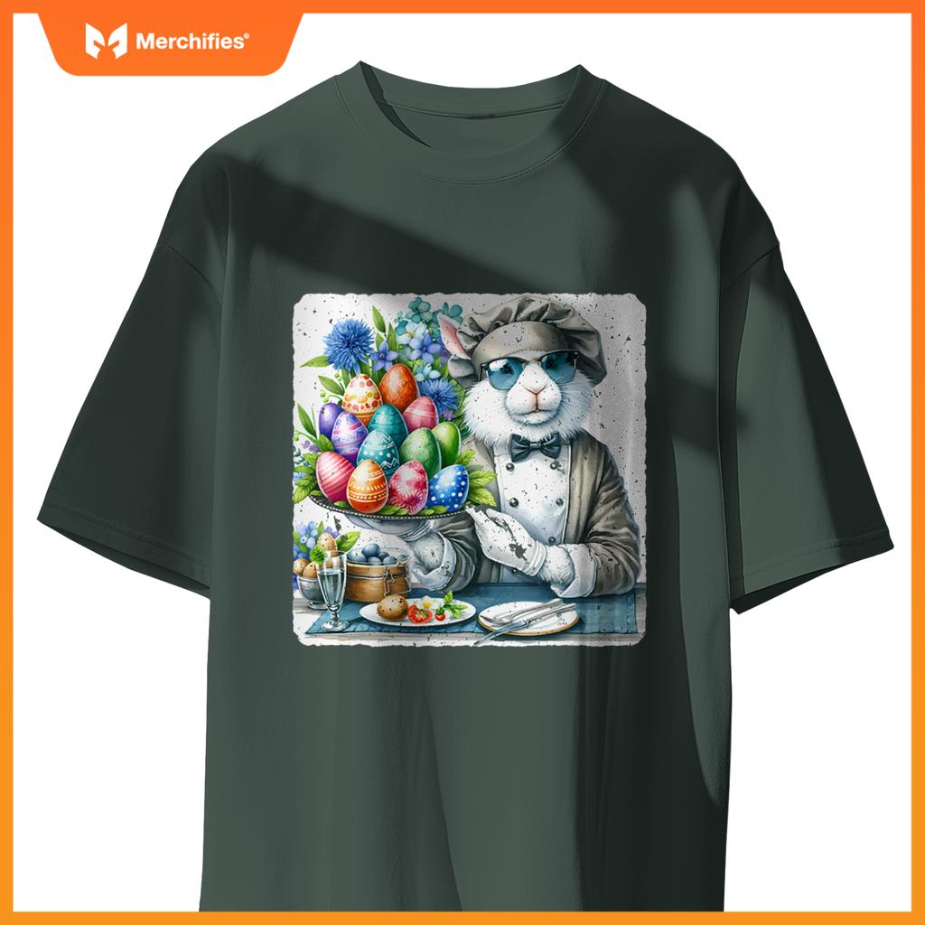 Rabbit In Sunglasses As A Gourmet Chef In A Restaurant T-Shirt