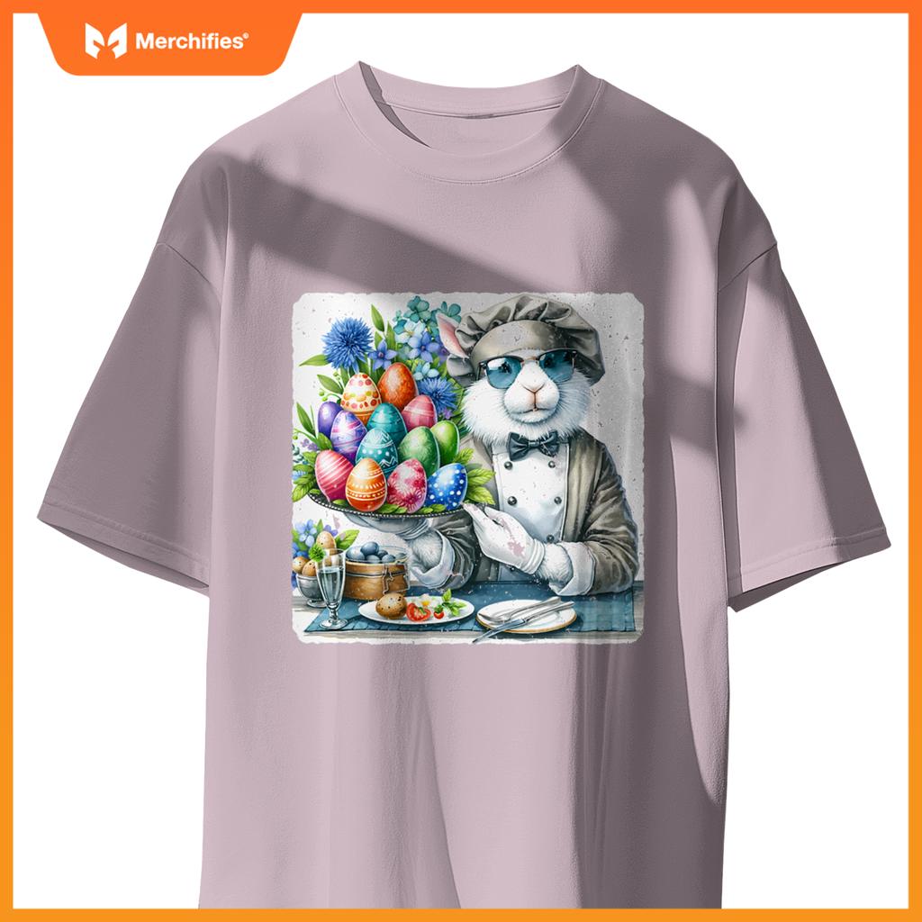 Rabbit In Sunglasses As A Gourmet Chef In A Restaurant T-Shirt