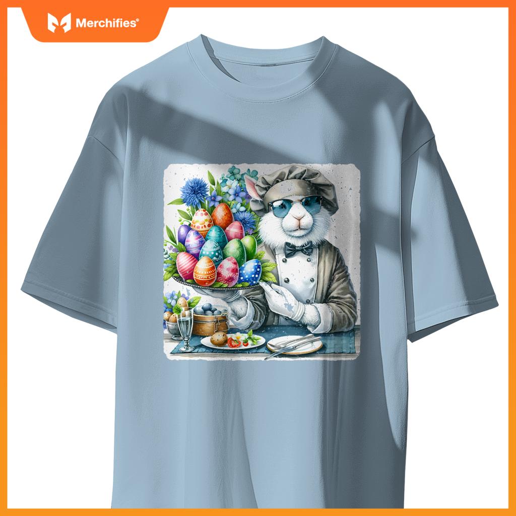 Rabbit In Sunglasses As A Gourmet Chef In A Restaurant T-Shirt