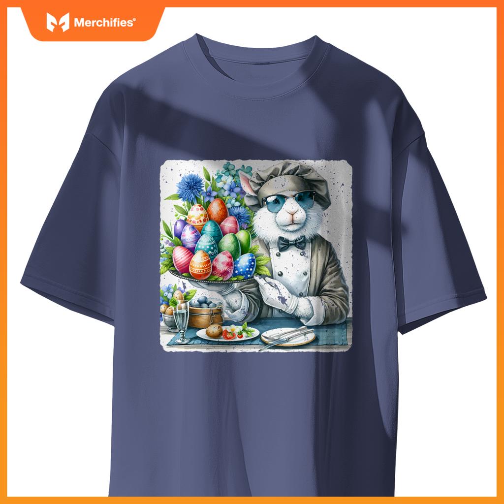 Rabbit In Sunglasses As A Gourmet Chef In A Restaurant T-Shirt