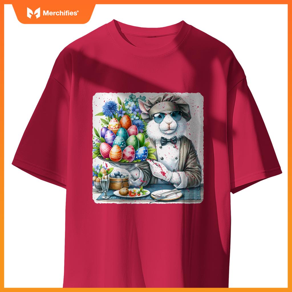Rabbit In Sunglasses As A Gourmet Chef In A Restaurant T-Shirt