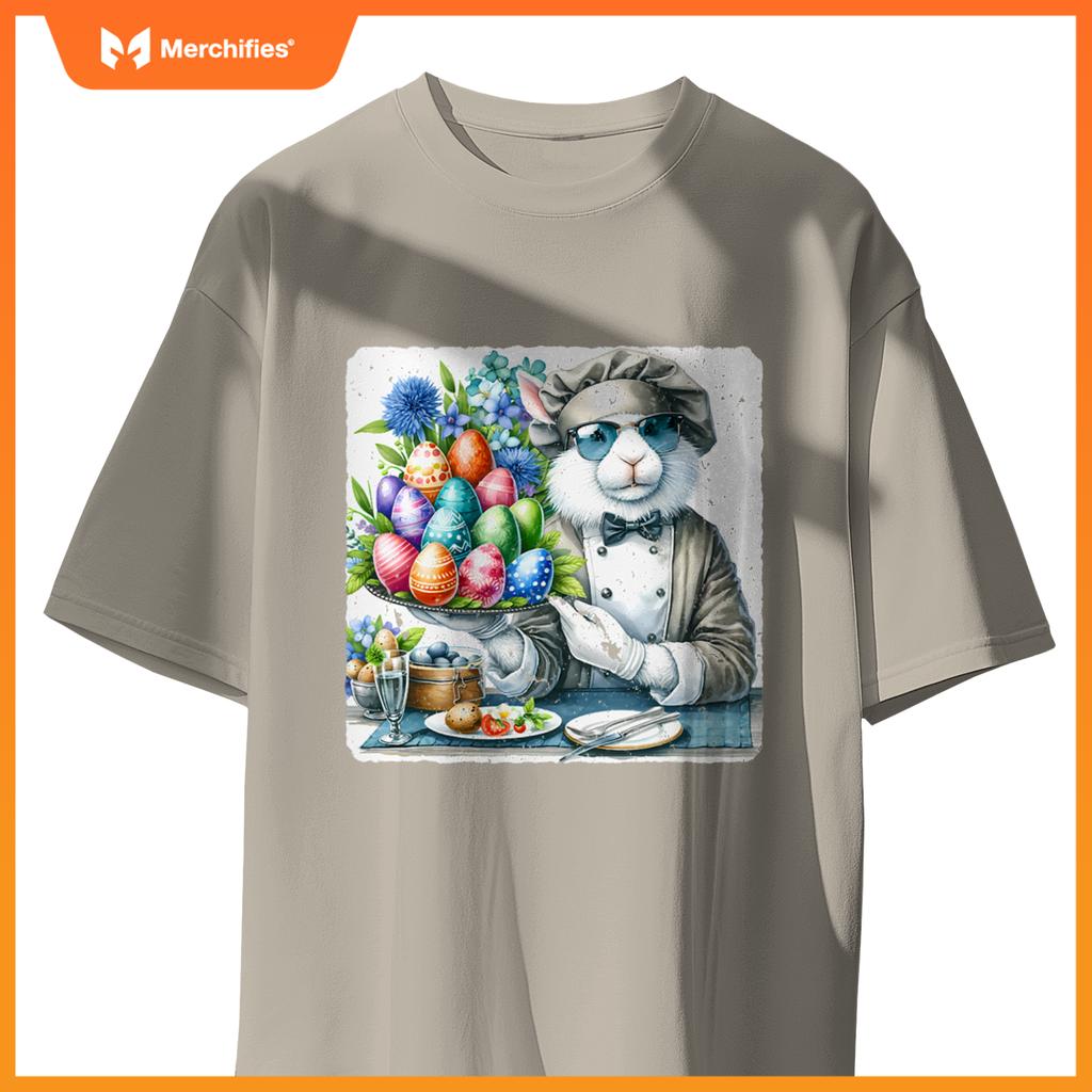 Rabbit In Sunglasses As A Gourmet Chef In A Restaurant T-Shirt