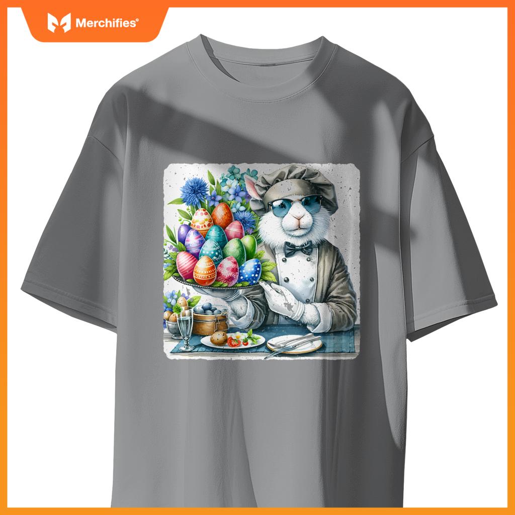 Rabbit In Sunglasses As A Gourmet Chef In A Restaurant T-Shirt