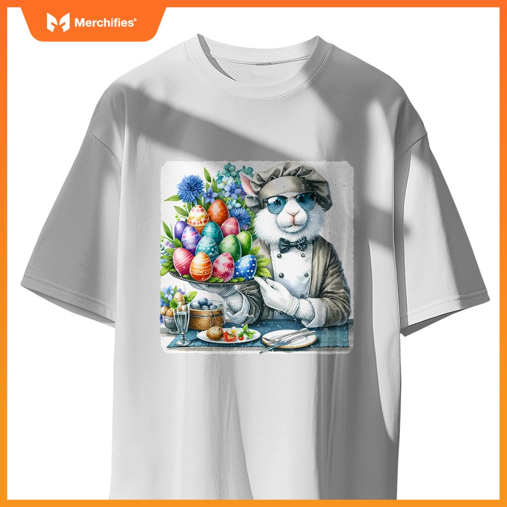 Rabbit In Sunglasses As A Gourmet Chef In A Restaurant T-Shirt