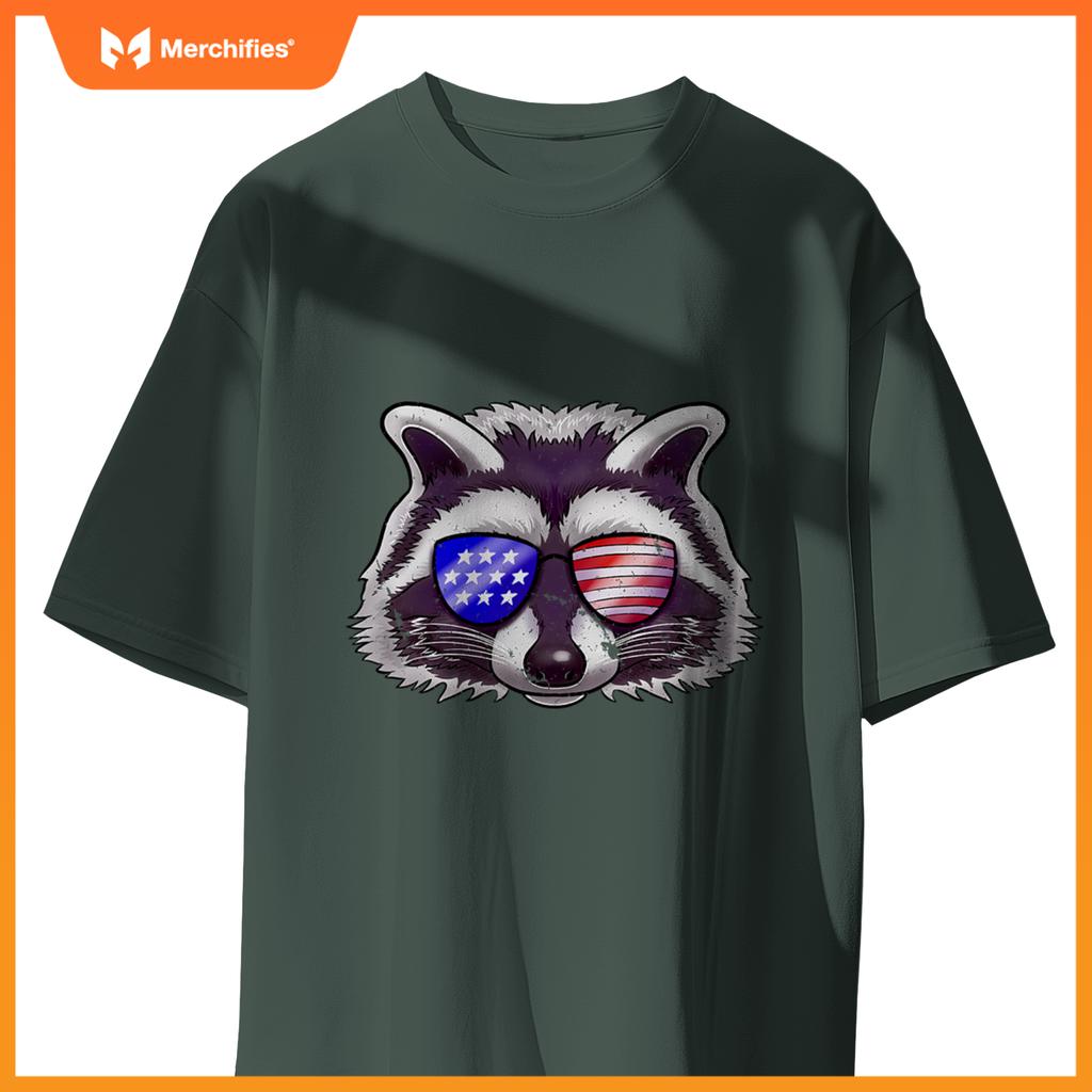 Raccoon - patriotic animals 4th of july usa raccoon T-Shirt