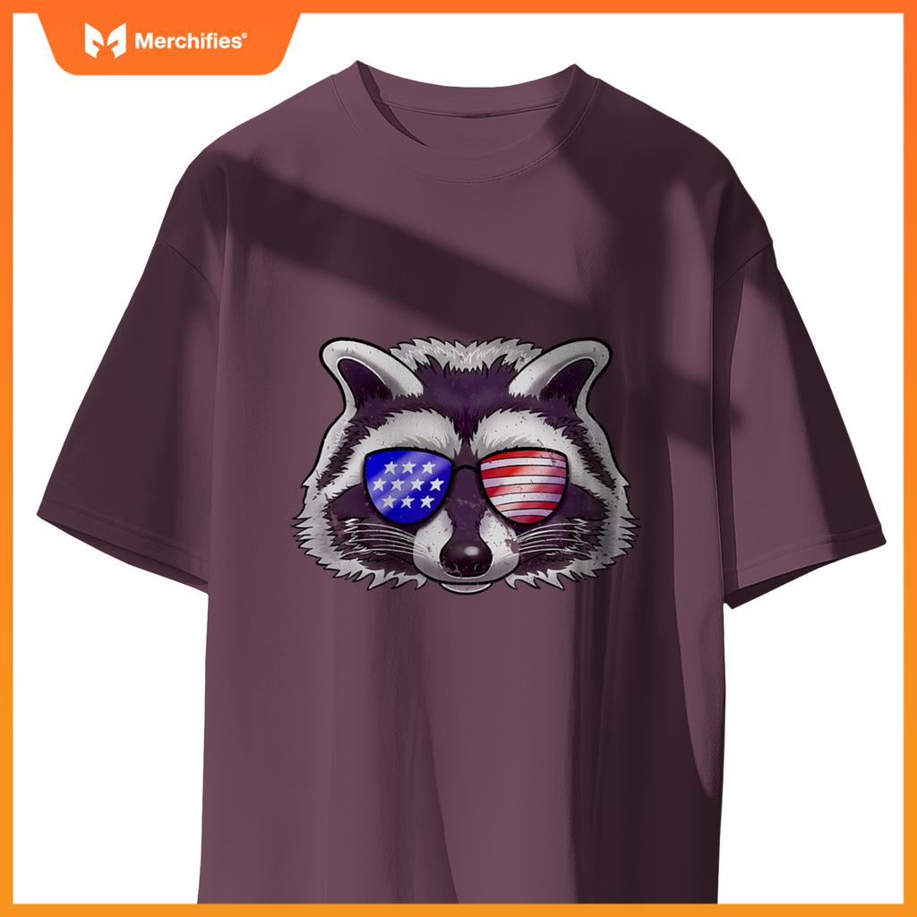 Raccoon - patriotic animals 4th of july usa raccoon T-Shirt